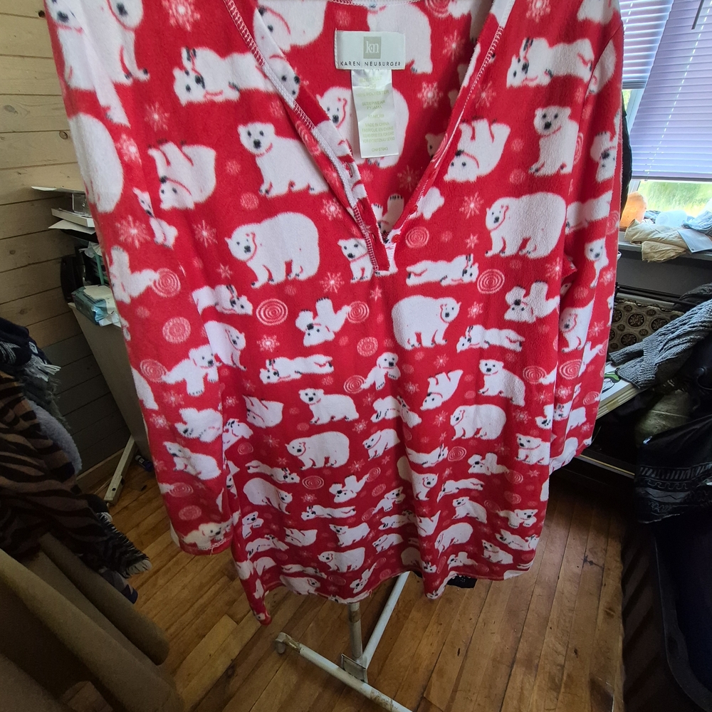 Karen Neuburger Red Polar Bear Pajama